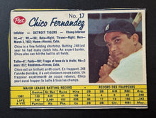 Load image into Gallery viewer, 1962 Post Canadian Cereal Chico Fernandez Detroit Tigers Baseball Card MLB
