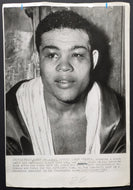 1941 Joe Louis Championship Fight Abe Simpson Vintage Press Wire Photo Boxing