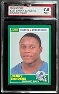 1989 Barry Sanders Detroit Lions Score NFL Rookie Card #257 Graded KSA 7.5 NM+