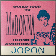 1990 Madonna Blond Ambition World Tour Japan Material Vintage Sticker Pop Music