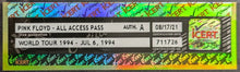 Load image into Gallery viewer, 1994 Pink Floyd Tour All Access Backstage Pass Toronto Graded iCert Authentic

