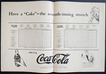 Load image into Gallery viewer, 1943 World Series Program St. Louis Cardinal New York Yankees Games 3 + 4+ 5 MLB
