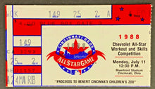 Load image into Gallery viewer, 1988 MLB All Star Workout + Skills Competition Ticket Reds Riverfront Baseball
