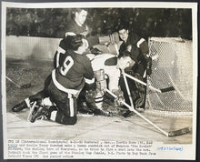 Load image into Gallery viewer, 1952 Stanley Cup Final Photo Rocket Richard Gordie Howe Red Wings Canadiens NHL
