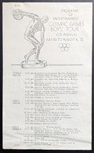 Load image into Gallery viewer, 1932 Los Angeles Summer Olympic Games VIP Itinerary Historic Sports Vintage
