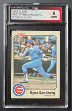 Load image into Gallery viewer, 1983 Fleer MLB #507 Ryne Sandberg Chicago Cubs Rookie Card KSA Vintage Baseball
