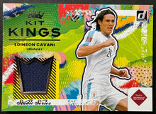 Load image into Gallery viewer, 2021-2022 Edinson Cavani Soccer Card Panini Donruss Worn Used Jersey Uruguay
