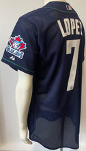 Load image into Gallery viewer, 2001 Felipe Lopez Signed Game Worn MLB Futures Jersey Blue Jays Baseball ASG
