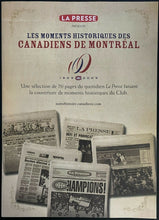 Load image into Gallery viewer, La Presse Montreal Canadiens 100th Anniversary Magazine NHL Hockey Vintage
