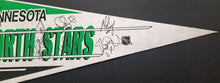 Load image into Gallery viewer, 1990 Vintage Minnesota North Stars NHL Multi-Signed Autographed x14 Team Pennant
