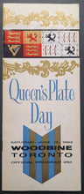 Load image into Gallery viewer, 1962 Queen&#39;s Plate Day Race Program Woodbine Racetrack Canada Horse Racing VTG
