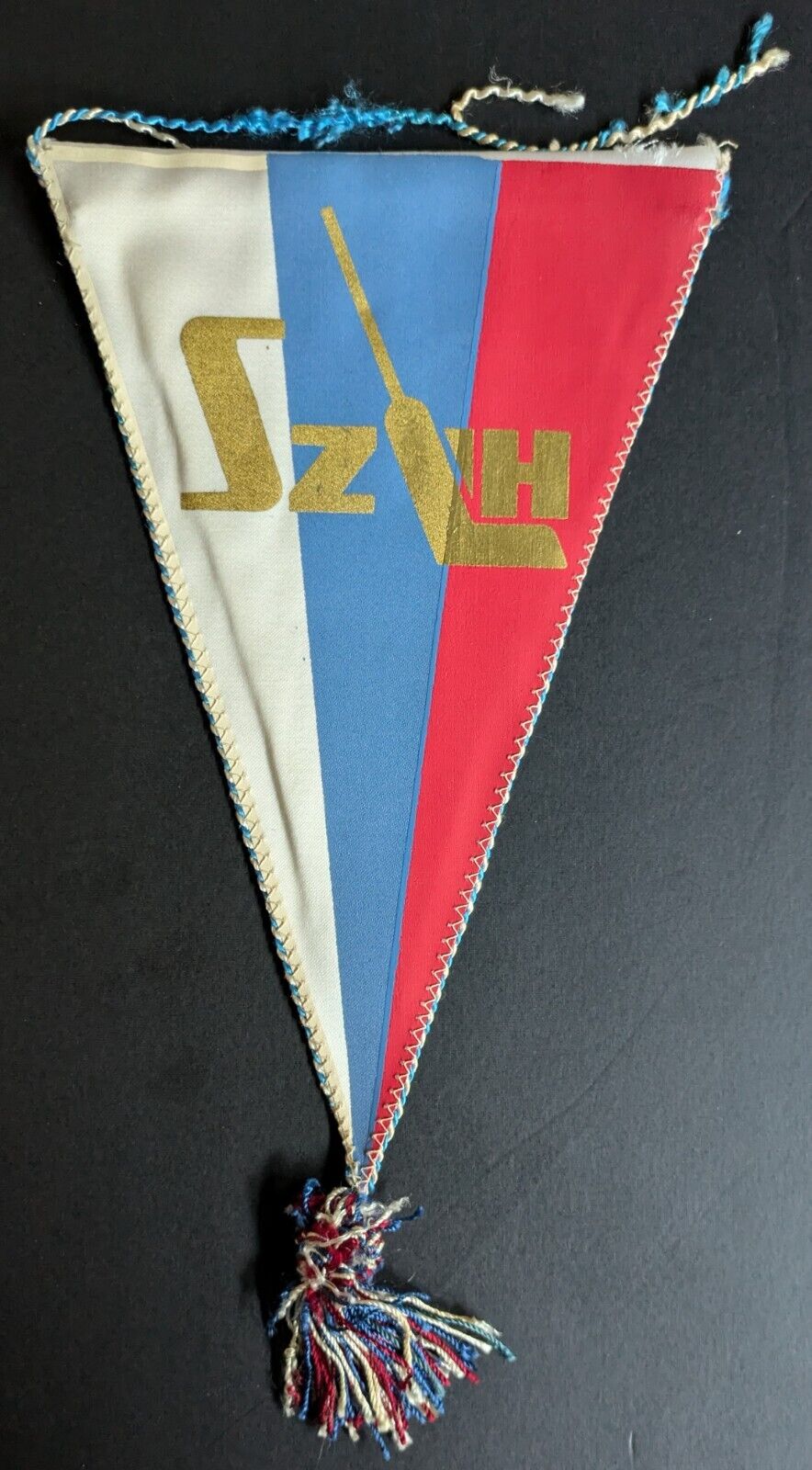 1969 International Hockey Team Czechoslovakia vs Canada Pennant Vintage