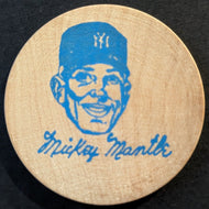 1950s-60s Mickey Mantle Wooden Nickel Rain Check Wood Coin Yankees MLB Baseball