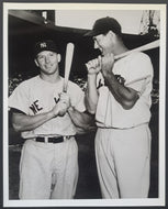 1956 Mickey Mantle Ted Williams Photo New York Yankees Boston Red Sox MLB VTG