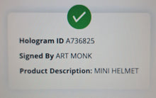 Load image into Gallery viewer, Art Monk Autographed Washington Redskins Mini Helmet Signed NFL HOF Fanatics
