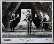 1984 Strange Advance Publicity Autographed Promo Photo Signed x3 New Wave Band
