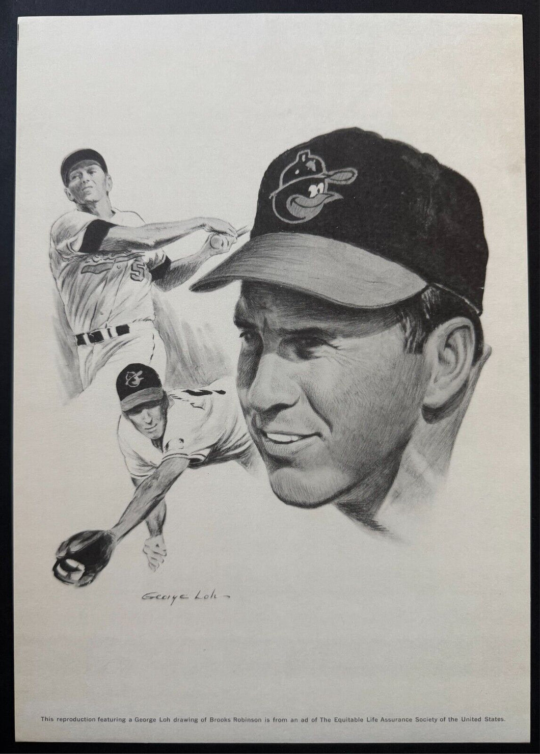 Brooks Robinson Equitable Assurance Promo Print Baltimore Orioles MLB Baseball