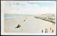 Load image into Gallery viewer, 1911 Automobile Races Old Orchard Beach Maine Vintage Postcard Racecars
