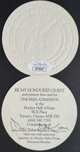 Load image into Gallery viewer, Hockey HOF Signed Complimentary Admission Ticket Autographed Dave Keon JSA
