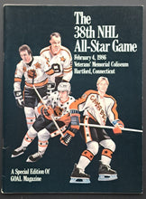 Load image into Gallery viewer, 1986 Vintage NHL All-Star Game Program In Hartford Gretzky/Lemieux In Lineup
