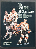 1986 Vintage NHL All-Star Game Program In Hartford Gretzky/Lemieux In Lineup