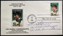 Load image into Gallery viewer, Hank Bauer Autographed Signed Lou Gehrig Stamp First Day Cover MLB Yankees JSA
