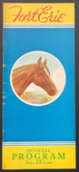 1954 Vintage Fort Erie Racetrack Program Ontario Canada Horse Racing