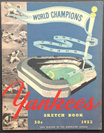 1952 New York Yankees World Series Champion Yearbook MLB Baseball Mantle Vintage