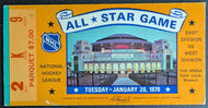 1970 NHL All Star Game Hockey Ticket Bobby Hull MVP Vintage Gordie Howe St Louis