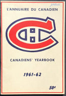 1961-62 Montreal Canadiens Press Media Guide Yearbook NHL Hockey Vintage