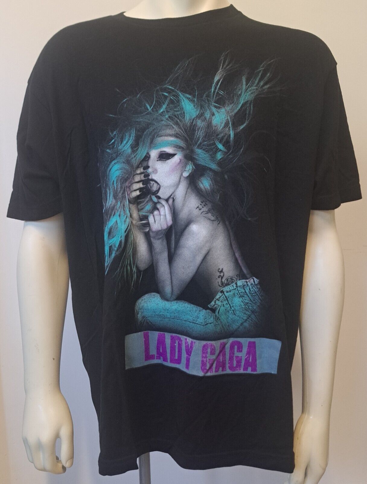 2013 Lady Gaga Born This Way Concert Tour T-Shirt Pop Music Size
