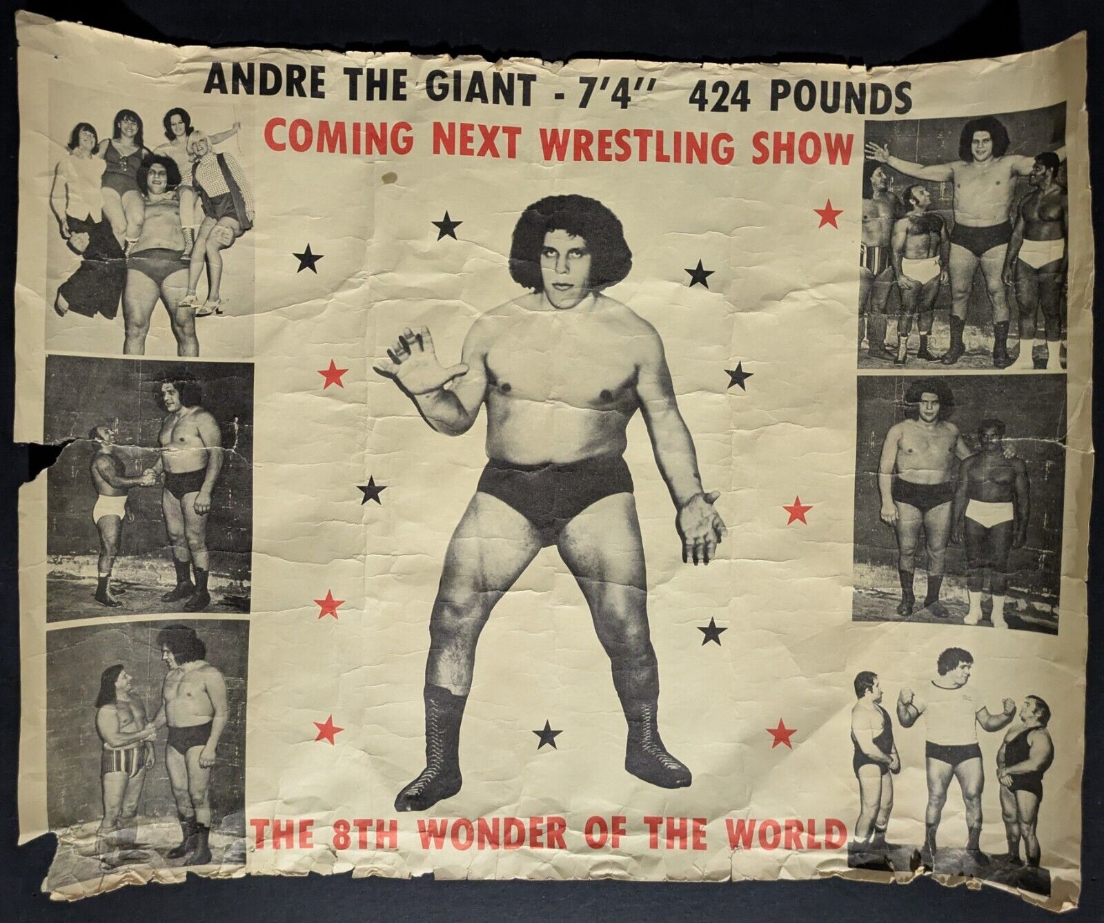 Circa 1974 Very Rare Andre the Giant Vintage Promotional Wrestling