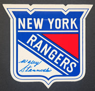 New York Rangers Signed Wally Stanowski Autographed Decal NHL Hockey Vintage