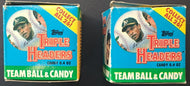 1992 Topps Major League Baseball Triple Headers Original Box Balls + Stand