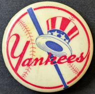 Circa 1950s New York Yankees Pinback VTG MLB Baseball Mickey Mantle Whitey Ford