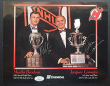 Load image into Gallery viewer, Martin Brodeur Jacques Lemaire Autographed Signed Card New Jersey Devils NHL JSA
