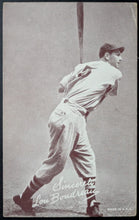 Load image into Gallery viewer, Hall Of Famer Lou Boudreau 1939-1946 Salutations Exhibit Vtg MLB Baseball Card
