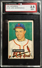 Load image into Gallery viewer, 1951 Joe Garagiola St. Louis Cardinals Bowman Baseball Card #122 KSA 2.5 GD+
