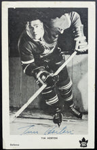 Load image into Gallery viewer, 1960s Tim Horton Signed Toronto Maple Leafs Issued Postcard Autographed NHL JSA
