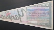 Load image into Gallery viewer, 1977 New York Yankees World Series Champions Full Team Photo Pennant Vtg MLB
