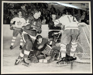 Circa 1957 Sawchuk Gadsby Ingram Mahovlich Type 1 Photo Vintage Hockey NHL