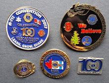 Load image into Gallery viewer, Five Different Lions Club Lapel Pins Centennial Convention 2012 2017
