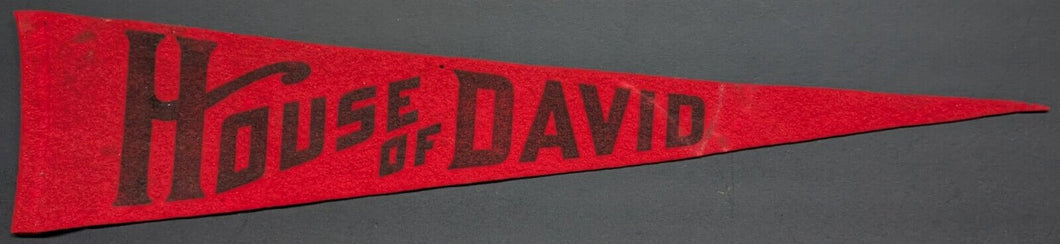 Circa 1920s House Of David Very Rare Vintage Felt Pennant