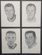 1962/63 Vintage Los Angeles Blades Player WHL Hockey Print Promo Set