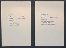 Load image into Gallery viewer, 1969/70 Boston Bruins Bobby Orr + John Bucyk Team Issued Postcards Vintage NHL
