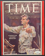 Leonard Bernstein Autographed Signed Time Magazine Cover JSA VTG Celebrity Music