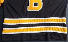 Load image into Gallery viewer, 1948-49 Boston Bruins #1 Vintage Replica Road Black NHL Hockey Jersey Jaydee XXL
