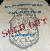 Load image into Gallery viewer, 1982 The Police Baseball Style Band T-Shirt Vintage Ghost In The Machine Tour
