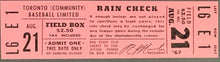 Load image into Gallery viewer, 1967 International League Baseball Ticket Toronto Maple Leafs Last Season
