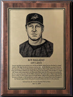 Roy Halladay Syracuse Chiefs Wall Of Fame Team Issued Commemorative Plaque MiLB